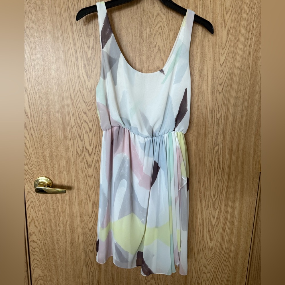 Alice + Olivia Multicolor Pastel Lightweight Midi Dress